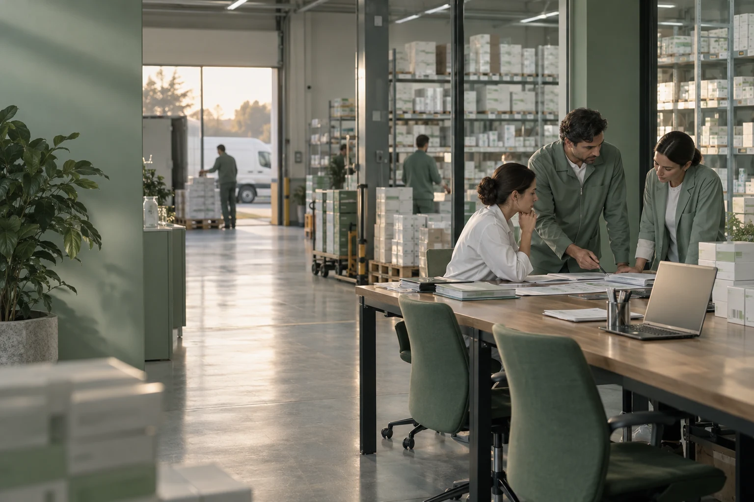 Depo ve ofis ekiplerinin sevkiyat planlamasını birlikte değerlendirmesi